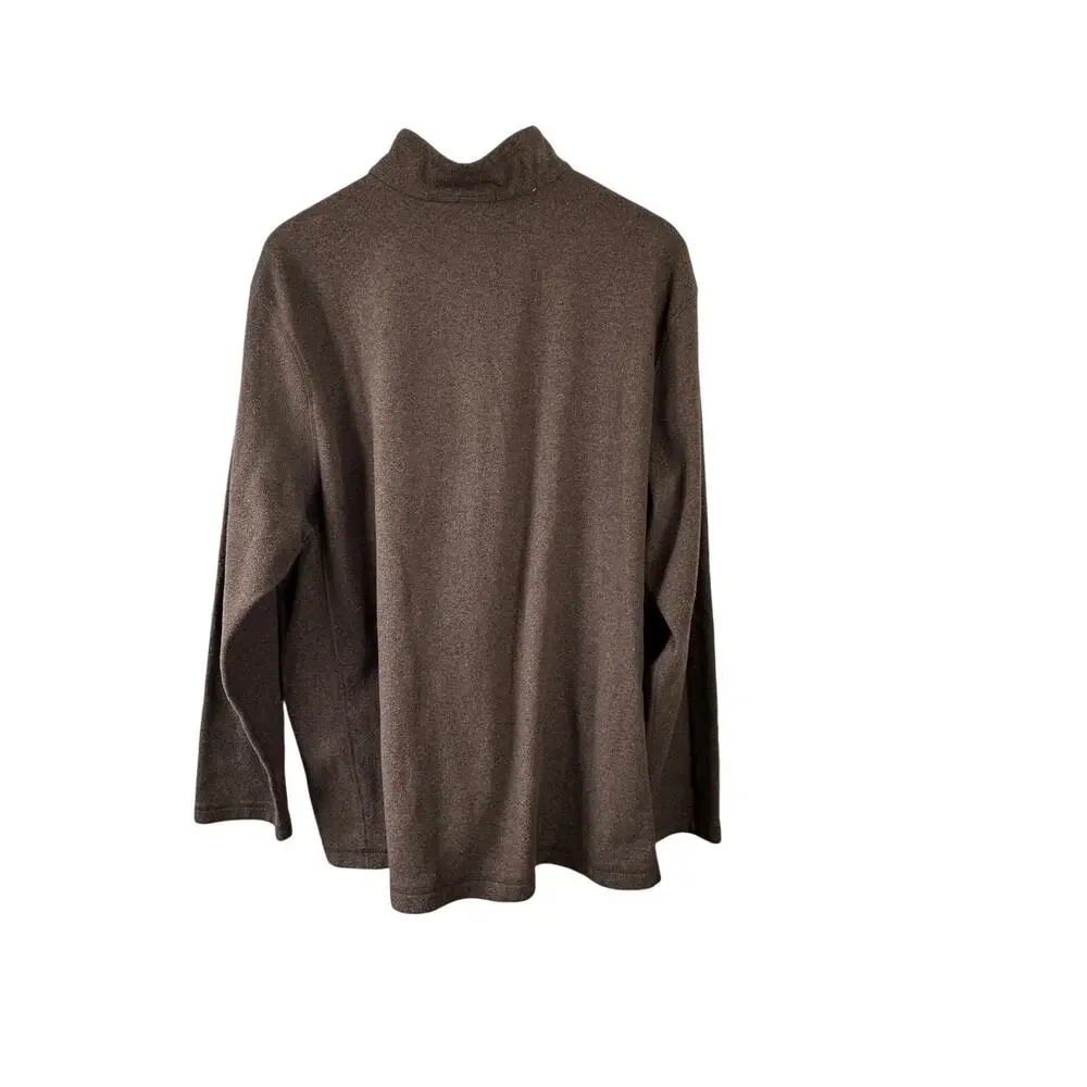 The North Face Brown 1/4 Zip Pullover Fleece Shirt Men's XXL